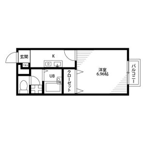 1K 間取り図