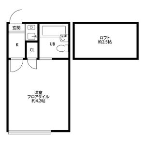 1K 間取り図