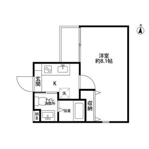 1K 間取り図