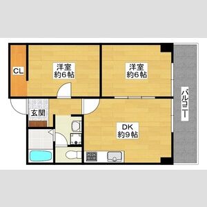 2DK 間取り図