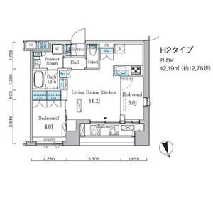 2LDK 間取り図