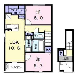 2LDK 間取り図