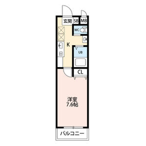 1K 間取り図