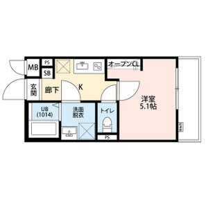 1K 間取り図