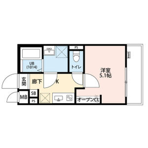 1K 間取り図