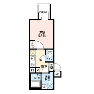 1K 間取り図