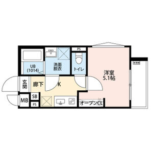 1K 間取り図