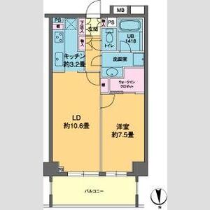 1LDK 間取り図