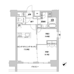 2LDK 間取り図