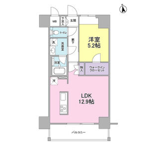 1LDK 間取り図