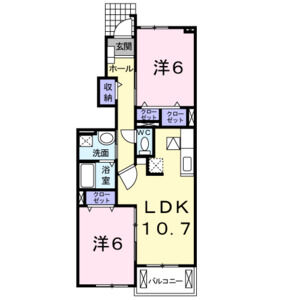 2LDK 間取り図