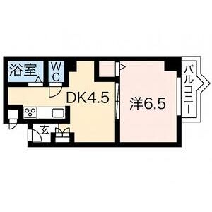 1DK 間取り図