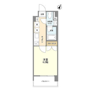 1K 間取り図