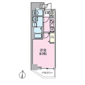 1K 間取り図