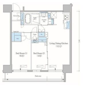 2LDK 間取り図