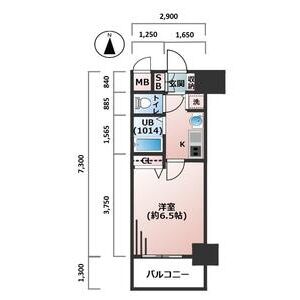 1K 間取り図