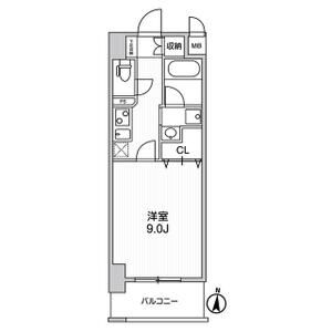 1K 間取り図