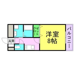1K 間取り図