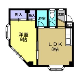 1DK 間取り図