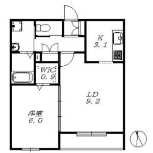 1LDK 間取り図