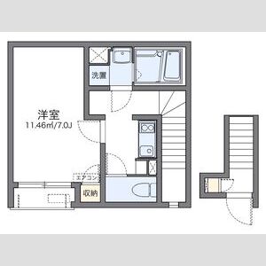 1K 間取り図
