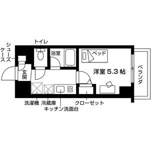 1K 間取り図