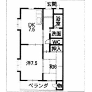 2DK 間取り図