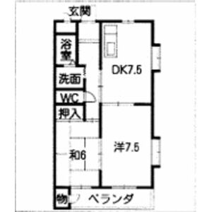 2DK 間取り図