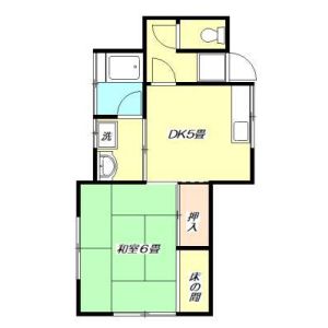 1DK 間取り図