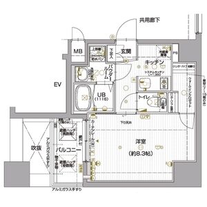 1K 間取り図