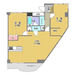 2LDK 間取り図