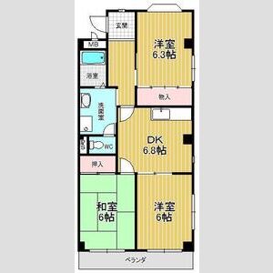 3DK 間取り図