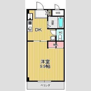 1DK 間取り図