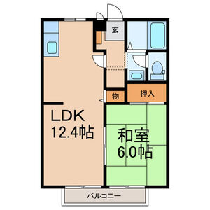 1LDK 間取り図