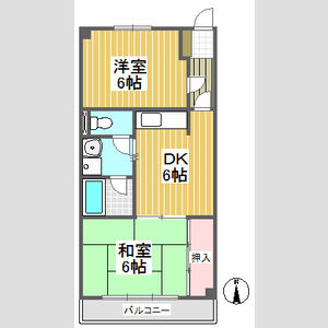 2DK 間取り図