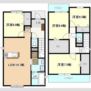 4LDK 間取り図