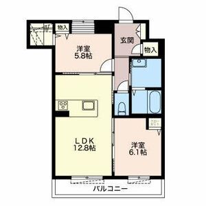 2LDK 間取り図