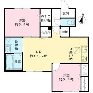2LDK 間取り図