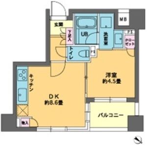 1DK 間取り図