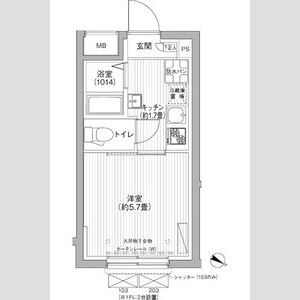 1K 間取り図