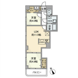 2LDK 間取り図
