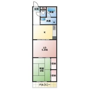 2DK 間取り図
