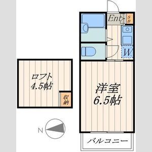 1K 間取り図