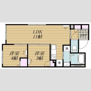 2LDK 間取り図