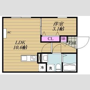 1LDK 間取り図