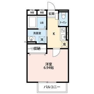 1K 間取り図