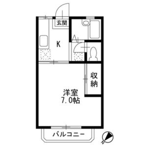 1K 間取り図