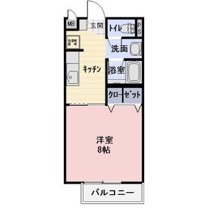 1K 間取り図