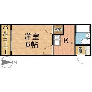 1K 間取り図