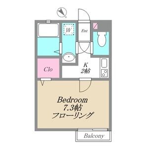 1K 間取り図